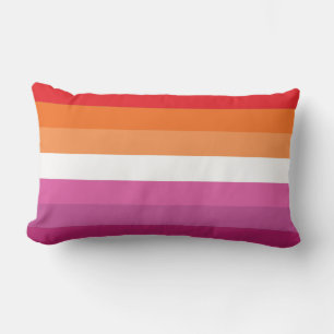 Cojín Lumbar Bandera de orgullo lésbico
