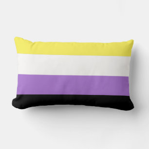 Cojín Lumbar Bandera de Orgullo no binaria