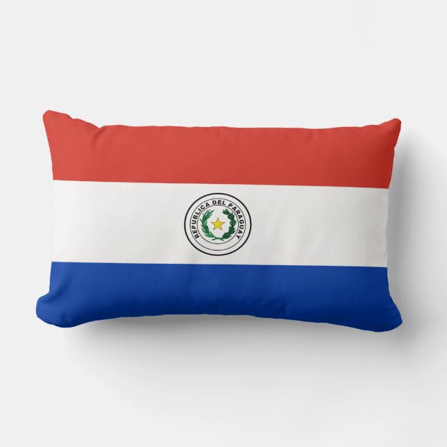 Cojín Lumbar Bandera de Paraguay (Anverso)