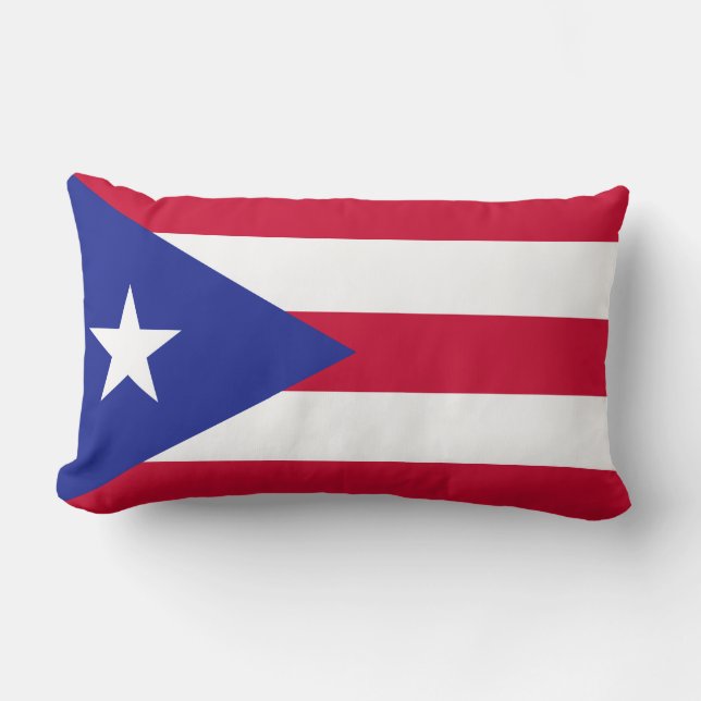 Cojín Lumbar Bandera de Puerto Rico (Anverso)