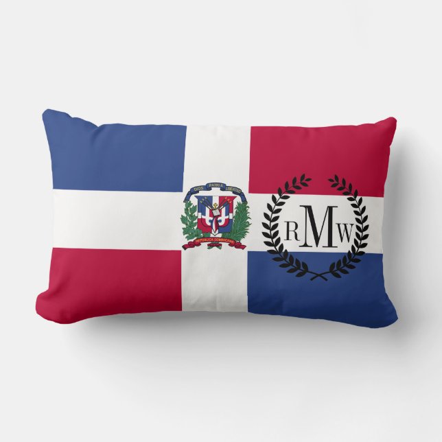 Cojín Lumbar Bandera de República Dominicana (Anverso)