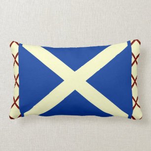 Cojín Lumbar Bandera de Saltire del escocés del tartán de