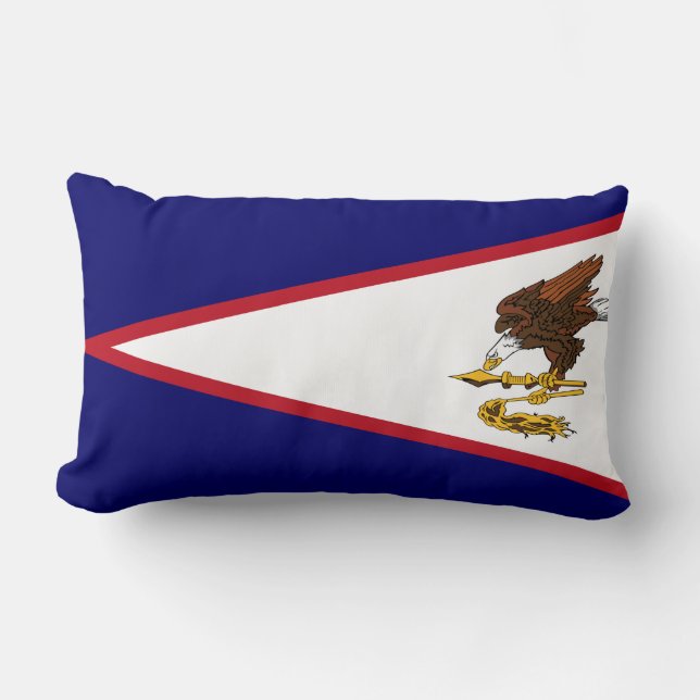 Cojín Lumbar Bandera de Samoa Americana (Anverso)