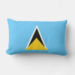 Cojín Lumbar Bandera de Santa Lucía (Santa Lucía) (Caribe)