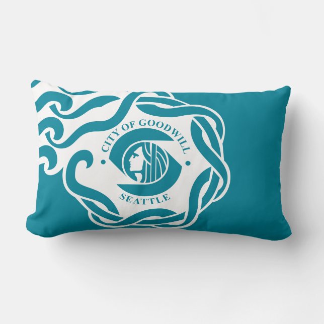 Cojín Lumbar Bandera de Seattle (Washington) (Anverso)