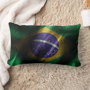 Cojín Lumbar Bandera de seda de Brasil