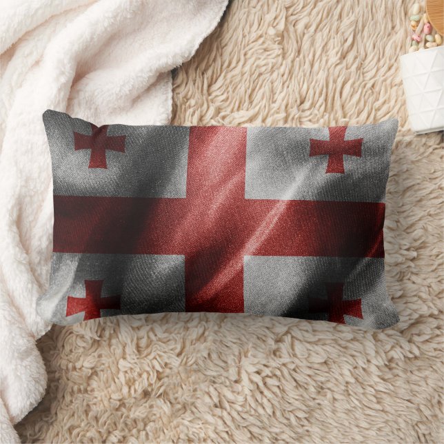 Cojín Lumbar Bandera de seda de Georgia (Manta)