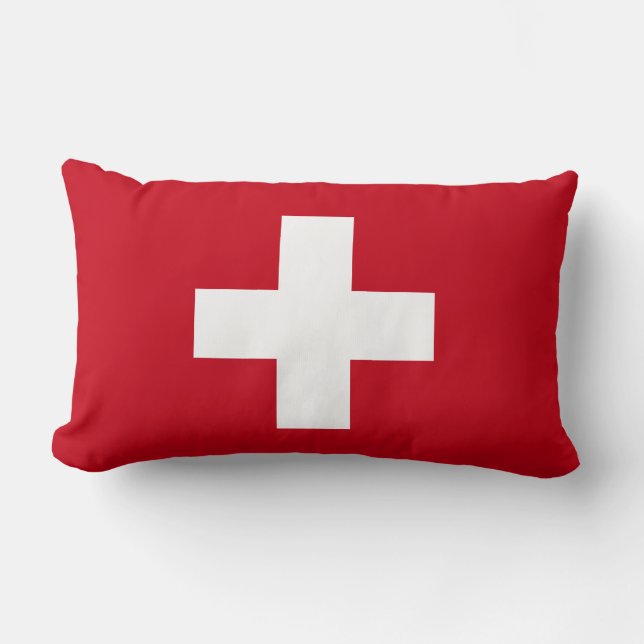 Cojín Lumbar Bandera de Suiza (Anverso)