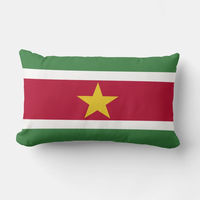 Cojín Lumbar Bandera de Surinam (Anverso)