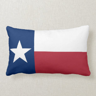 Cojín Lumbar Bandera de Texas Roja Blanca y Azul