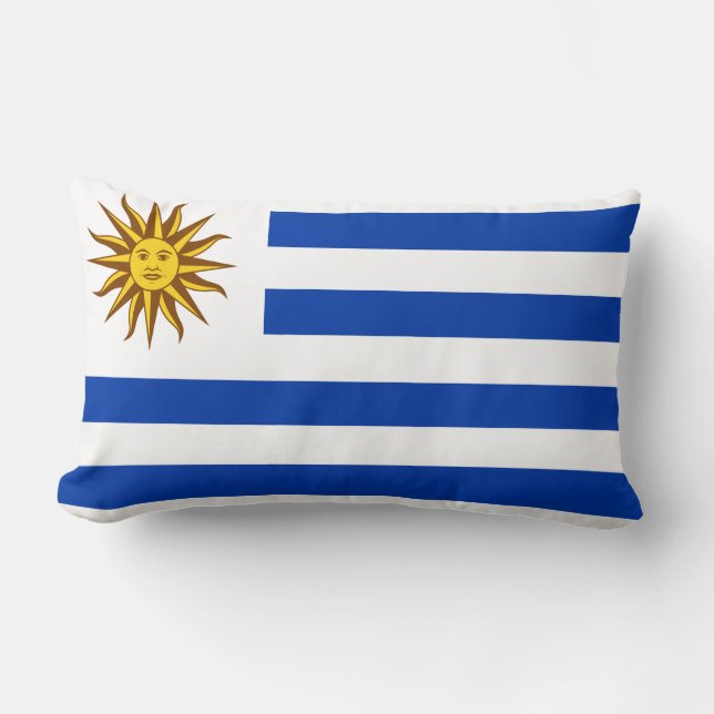 Cojín Lumbar Bandera de Uruguay (Uruguay) (Anverso)