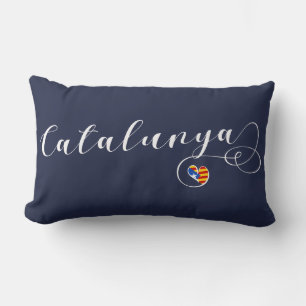 Cojín Lumbar Bandera del Corazón Catalunya, estelada catalana