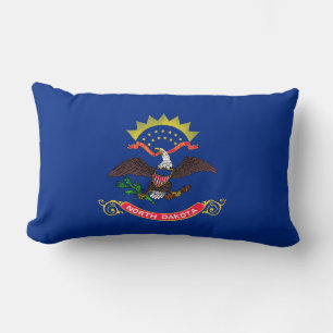 Cojín Lumbar Bandera del Estado de Dakota del Norte (Dakotan de