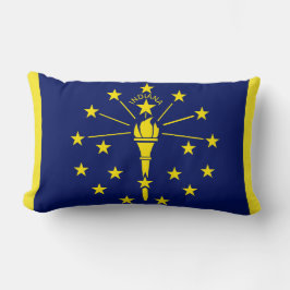 Cojín Lumbar Bandera del Estado de Indiana Imprimir Patriótico