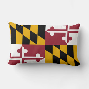 Cojín Lumbar Bandera del estado de Maryland Imprimir Patriótico