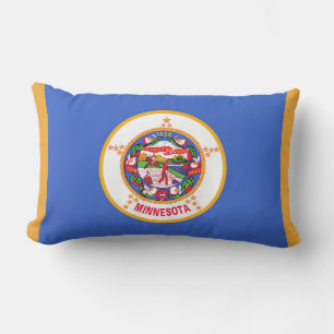 Cojín Lumbar Bandera del estado de Minnesota Imprimir Patriótic