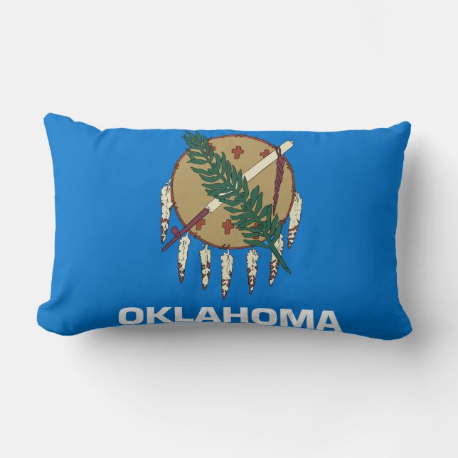 Cojín Lumbar Bandera del estado de Oklahoma Imprimir Patriótico (Anverso)