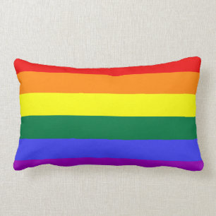 Cojín Lumbar Bandera del Orgullo Arcoiris MoJo Pillow