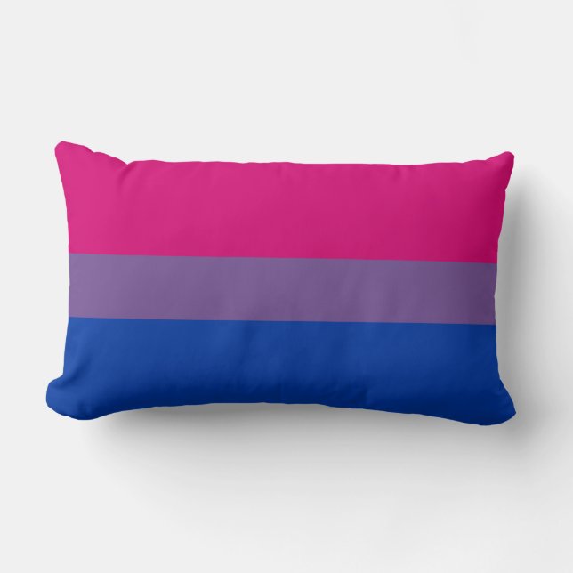 Cojín Lumbar Bandera del Orgullo Bisexual (Anverso)