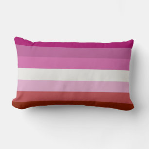 Cojín Lumbar Bandera del Orgullo Lesbiano Rosa