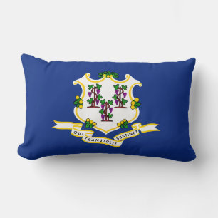 Cojín Lumbar Bandera estatal de Connecticut