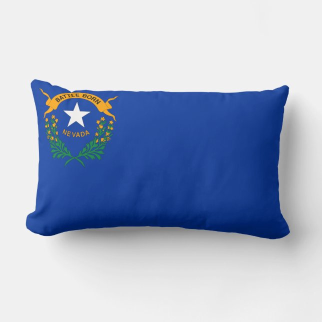 Cojín Lumbar Bandera Estatal de Nevada (Anverso)