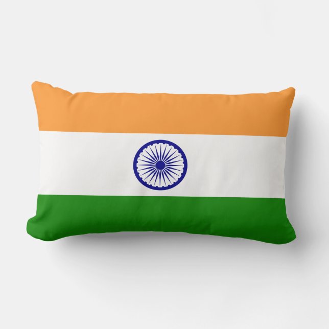 Cojín Lumbar Bandera india (India) (país del Asia meridional) ( (Anverso)