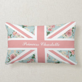 Cojín Lumbar Bandera inglesa de Union Jack de los rosas