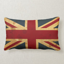 Cojín Lumbar Bandera manchada de Union Jack Reino Unido