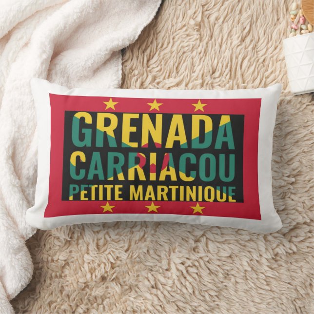 Cojín Lumbar Bandera Patriótica de GRANADA (Manta)