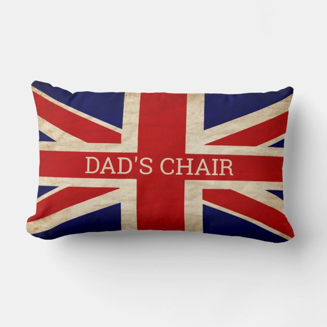 Cojín Lumbar Bandera RÚSTICA BRITÁNICA SILLA Lumbar Pillow DE L (Anverso)