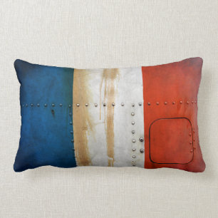 Cojín Lumbar Banderas de país apenadas el   Francia