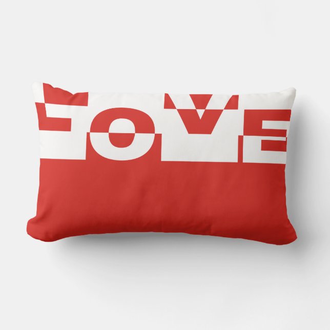 Cojín Lumbar Banner de AMOR moderno + tu trasero. e ideas (Anverso)