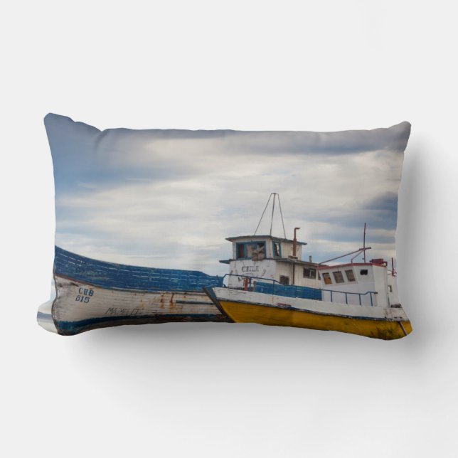 Cojín Lumbar Barcos de pesca (Anverso)