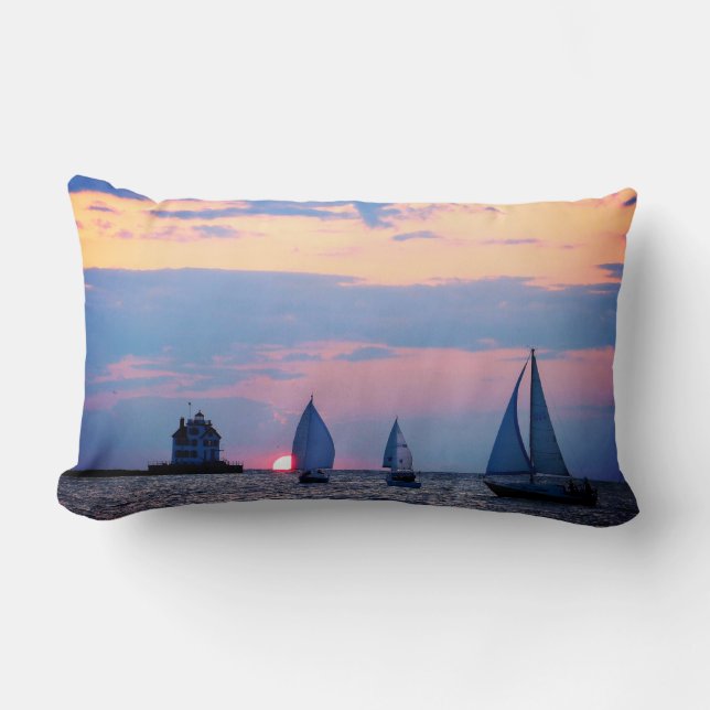 Cojín Lumbar Barcos de vela Sunset Lumbar Pillow (Anverso)