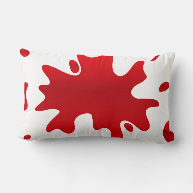 Cojín Lumbar Barrido de pintura roja (Reverso )