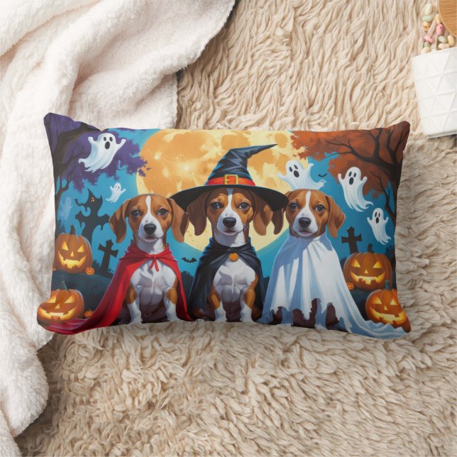 Cojín Lumbar Basenji Dogs Pumpkin Halloween Funny (Manta)