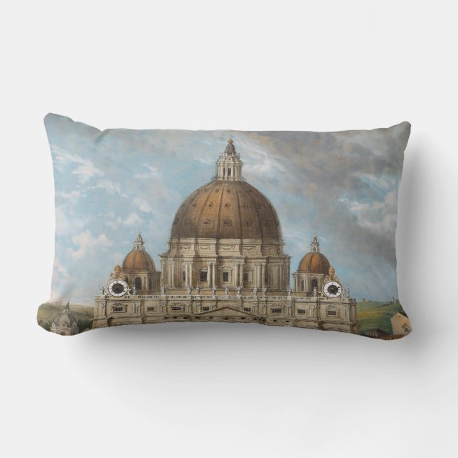 Cojín Lumbar Basílica de San Pedro en la Ciudad del Vaticano (Anverso)