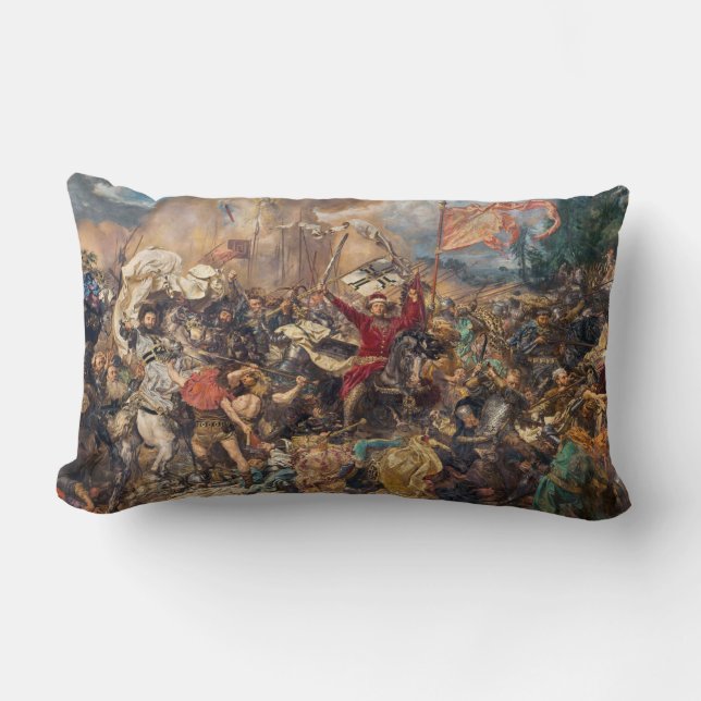 Cojín Lumbar Batalla de Grunwald (Escena Militar Medieval) (Gue (Anverso)