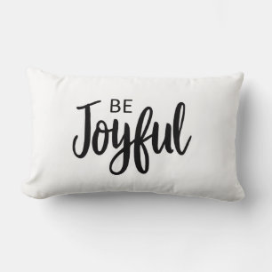 Cojín Lumbar Be Joyful Gospel Graphics Estética cristiana