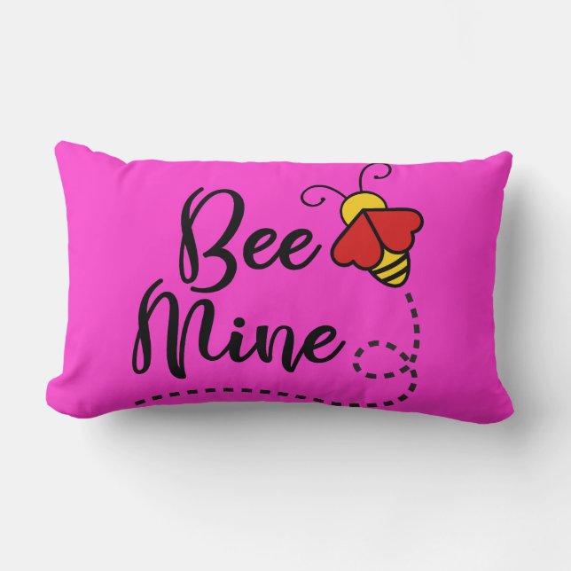 Cojín Lumbar Be Mine Love Bee (Anverso)