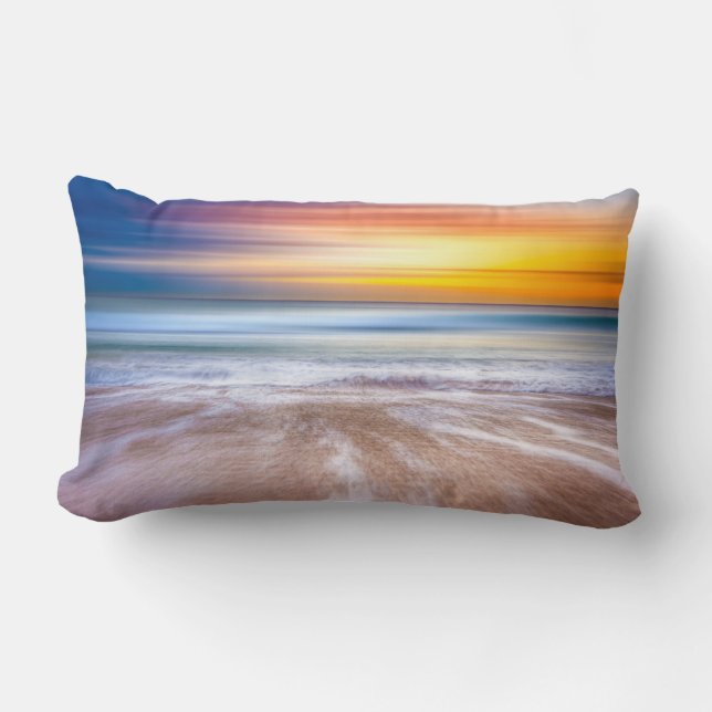 Cojín Lumbar Beach Sunset (Anverso)