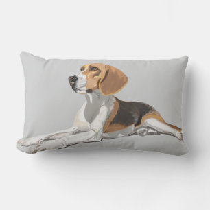 Cojín Lumbar Beagle blanco y negro castaño