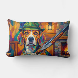 Cojín Lumbar Beagle Jäger Pop Art – Moderner Jagdhund