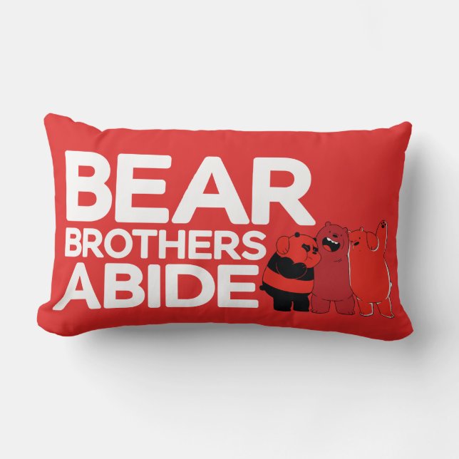 Cojín Lumbar Bear Bears - Bear Brothers Abide (Anverso)