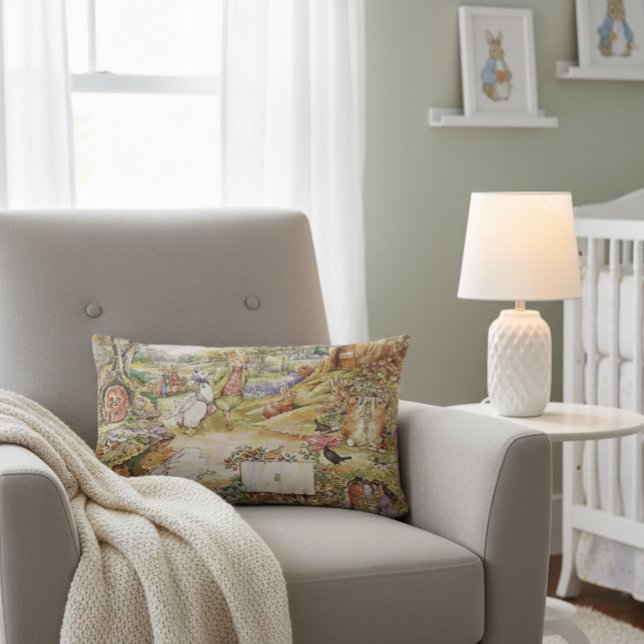 Cojín Lumbar Beatrix Potter Cute Peter y sus amigos (Subido por el creador)