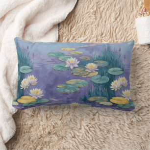 Cojín Lumbar Beautiful Water Lilies Monet Art