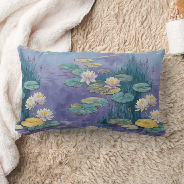 Cojín Lumbar Beautiful Water Lilies Monet Art (Manta)