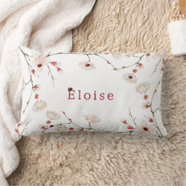 Cojín Lumbar Bebé Nombra Ladybug Floral