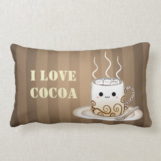 Cojín Lumbar Bebida caliente del cacao del kawaii lindo